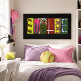 Personalized softball letter art custom player name room decor