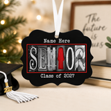 Senior Class of 2027 ornament graduation lifestyle with white ribbon