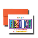 First Day of Second Grade Personalized Card, Congrats, Greeting, Class of 2036, 2025, 2025, New School Year, Beginning, God Daughter Son
