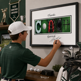 Personalized golf coach thank you gift framed print lifestyle mockup
