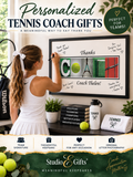 Personalized tennis coach gift team signature print by Studio E Gifts