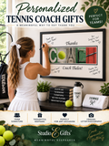 Personalized tennis coach gifts appreciation team signature print
