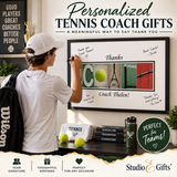 Personalized tennis coach gifts team signature print male lifestyle graphic