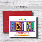 First Day of Kindergarten Personalized Card, Congrats, Greeting, Class of 2036, 2025, 2025, New School Year, Beginning, God Daughter Son