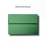 A green envelope is shown against a white background.