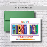 First Day of Kindergarten Personalized Card, Congrats, Greeting, Class of 2036, 2025, 2025, New School Year, Beginning, God Daughter Son