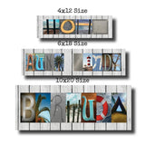 Beach Nautical Letter Art | Personalized Ocean Name Sign, Gifts