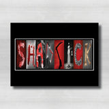 Halloween Scary Alphabet Word Letter Art, Horror, Bloody Hand Knife, Scary Scream, Haunted House, Murder True Crime, Home Decor, Man Cave