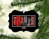 Halloween Horror Movie Ornament, Personalized Christmas Tree Art