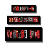 Horror Movie Alphabet Letter Art | Halloween Haunted Wall Decor