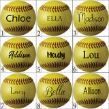 Personalized softball ornament gift for athlete teammate coach or senior