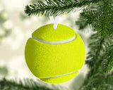 Custom name metal tennis ball ornament for player coach or team Christmas gift