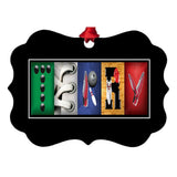Metal ornament shape example for personalized bowling letter art gift