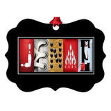 Personalized metal bowling ornament product example by Studio E Gifts
