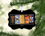 Personalized basketball letter art name ornament with custom player name