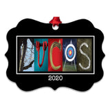 Metal ornament shape example for personalized hunting letter art gift