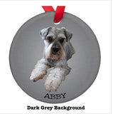 Custom pet photo ornament gift for dog or cat lover