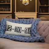 Date Pillow Black & White Numbers