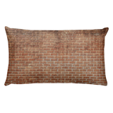 brick pillow decor 