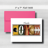 Football Coach Thank You Card~ Cards ~ Flat Cards