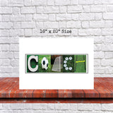 Personalized soccer coach team gift in a white-background design