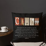 Football Coach Letter Art Pillow Bible Verse