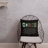 Golf Coach Letter Art Pillow Bible Verse