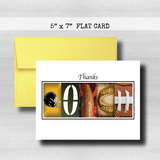 Football Coach Thank You Card~ Cards ~ Flat Cards