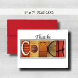 Basketball Coach Thank You Card ~ Flat Cards