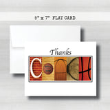 Basketball Coach Thank You Card ~ Flat Cards