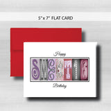 Sweet 16 Birthday Card ~ Flat Cards ~ Lavender, Pink & Silver