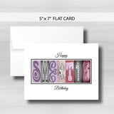 Sweet 16 Birthday Card ~ Flat Cards ~ Lavender, Pink & Silver