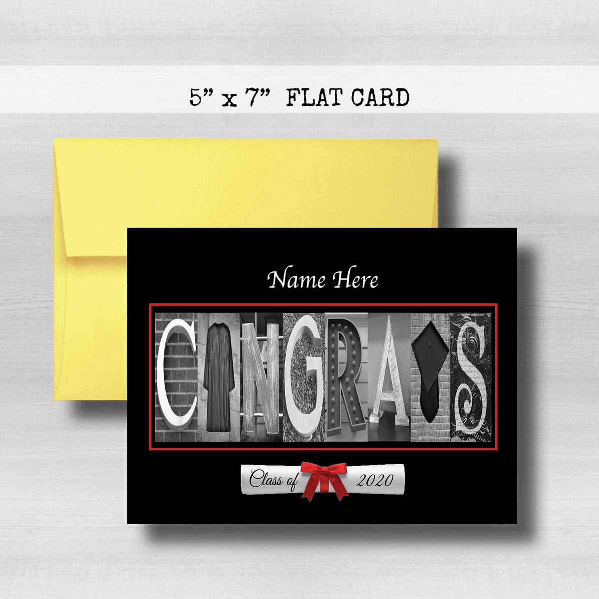 Personalized Black Background Senior Graduation Card Class of 2026 – Studio  E Gifts