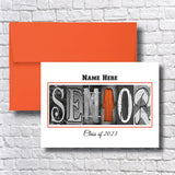 Personalized White Senior Graduation Card Class of 2023