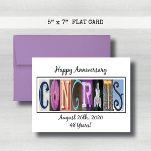 Wedding Anniversary Congratulations Card