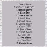 Football Coach Team Photo White Background