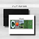 Field Hockey Blue Coach Thank You Card~ Cards ~ Flat Cards