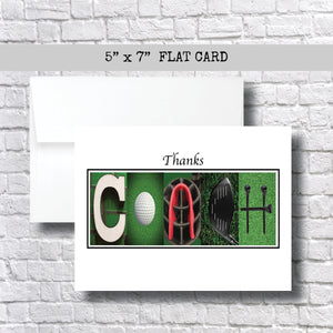 Golf Coach Thank You Card ~Cards~ Flat Cards