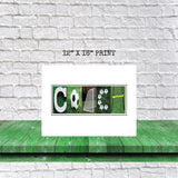 Personalized soccer coach gift with white-background team signature letter art