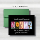 Mommy's Day Card~ 5"x7" ~ Flat Cards