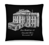 1. Old Hospital 18" x 18" Pillow