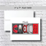 Hockey Red Coach Thank You Card~ Cards ~ Flat Cards