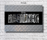 Personalized Tool Letter Art – Custom Mechanic & Workshop Name Wall Decor