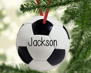 Soccer Christmas Ornament Canvas