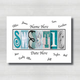 Sweet 16 Party Teal, Black, and White