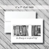 Will you be my flower girl Card - Flat Card - 5x7 - Teal/Aqua