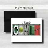 Tennis Coach Thank You Card~ Cards ~ Flat Cards