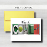 Tennis Coach Thank You Card~ Cards ~ Flat Cards