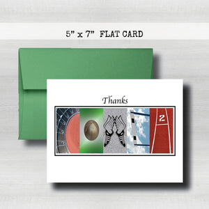 Track Coach Thank You Card~ Cards ~ Flat Cards