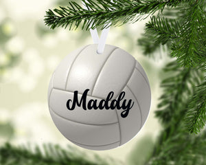 Volleyball Christmas Ornament Metal